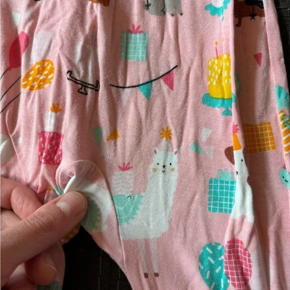 Little Sleepies Pink Party Animals - Picture 5 of 6